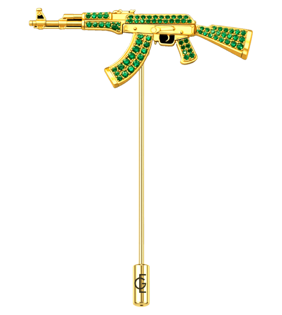 Golden Kalash Brooch